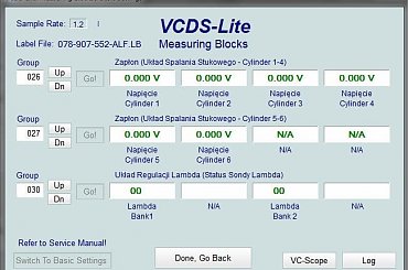 #A6C5 #ALF #Bloki #Silnik #VAG #VCDS