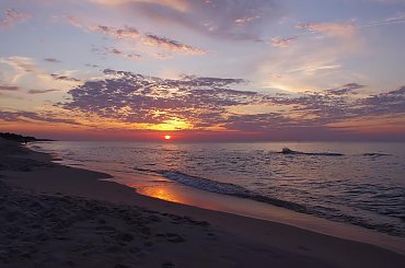 Jastrzębia Góra #słońce #zachód #morze #JastrzębiaGóra #Bałtyk