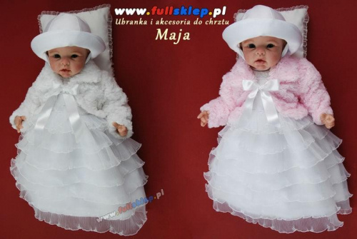 sukieneczki do chrztu sklep dla dziewczynek #sklep #SukienkiNaChrzest #SukieneczkiDoChrztu #bolerko #białe #różowe #futerko
