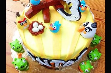 Tort Angry Birds #AngryBirds #tort #TortDlaChłopca #TortUrodzinowy #TortyKraków #TortyWalentynki