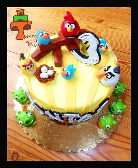Tort Angry Birds #AngryBirds #tort #TortDlaChłopca #TortUrodzinowy #TortyKraków #TortyWalentynki
