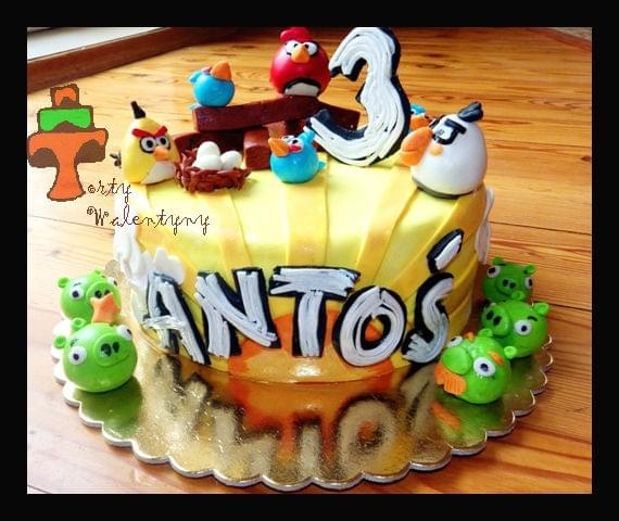 Tort Angry Birds #AngryBirds #tort #TortDlaChłopca #TortUrodzinowy #TortyKraków #TortyWalentynki